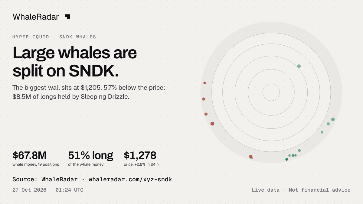 SNDK 雷达与 24 小时价格走势,可直接用于你的报道。