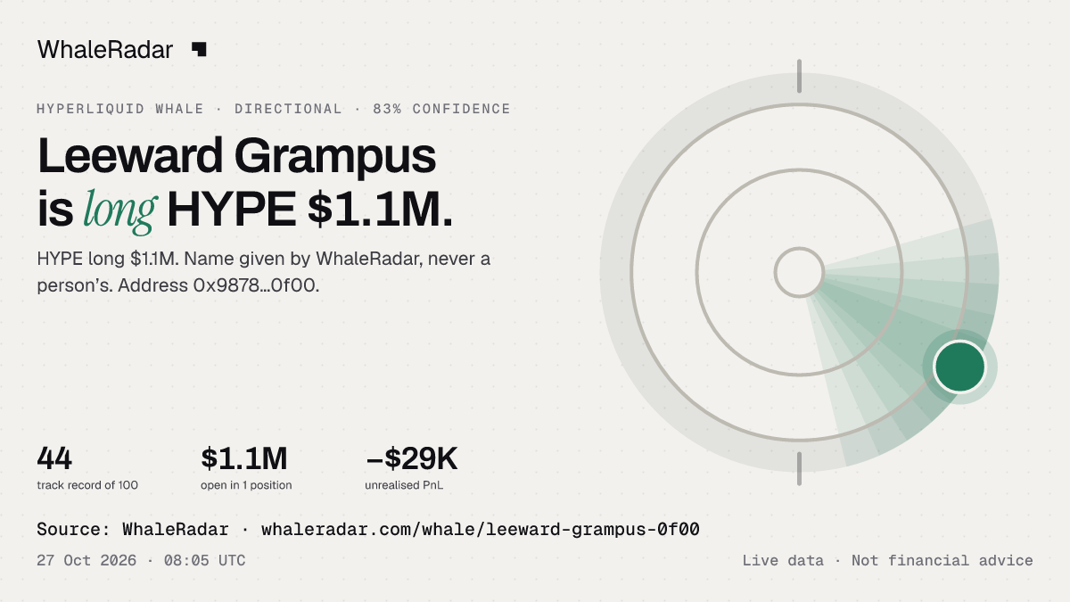 Leeward Grampus: 글리프, 트랙 레코드, 가장 큰 포지션, 기사에 바로 쓸 수 있습니다.