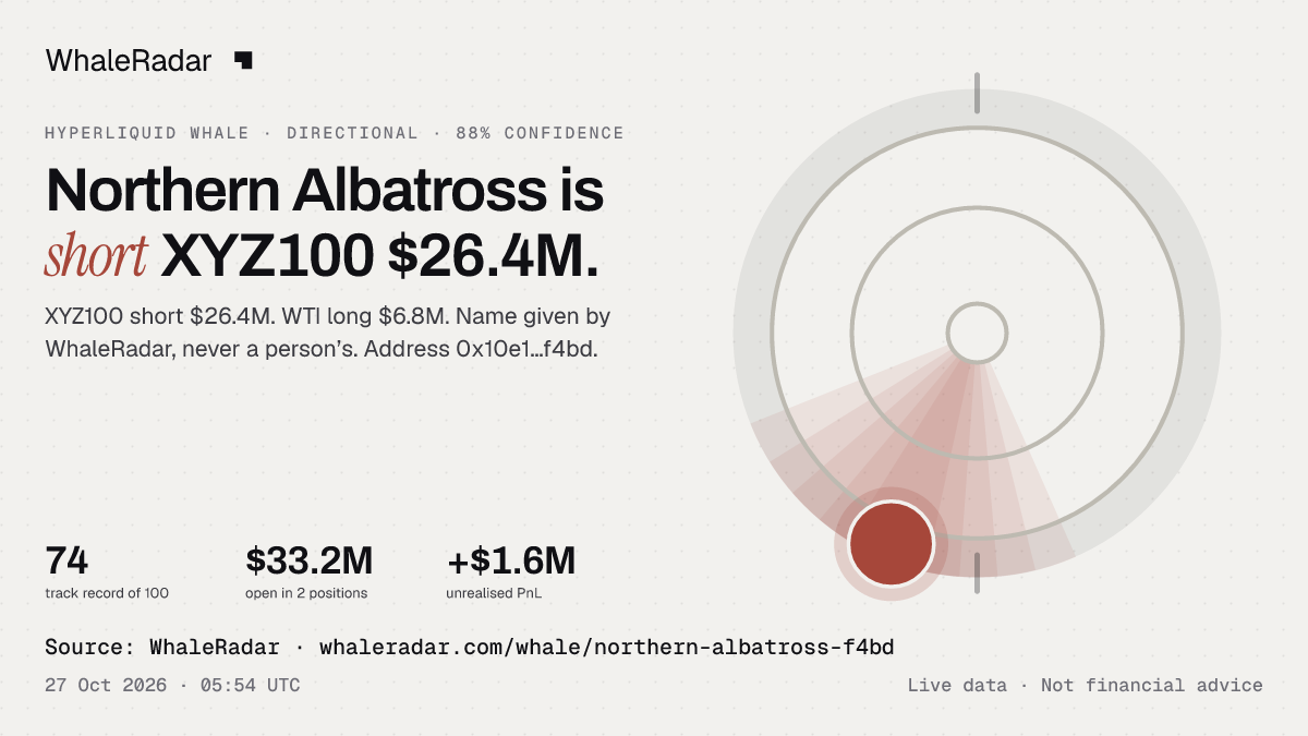 Northern Albatross: 글리프, 트랙 레코드, 가장 큰 포지션, 기사에 바로 쓸 수 있습니다.