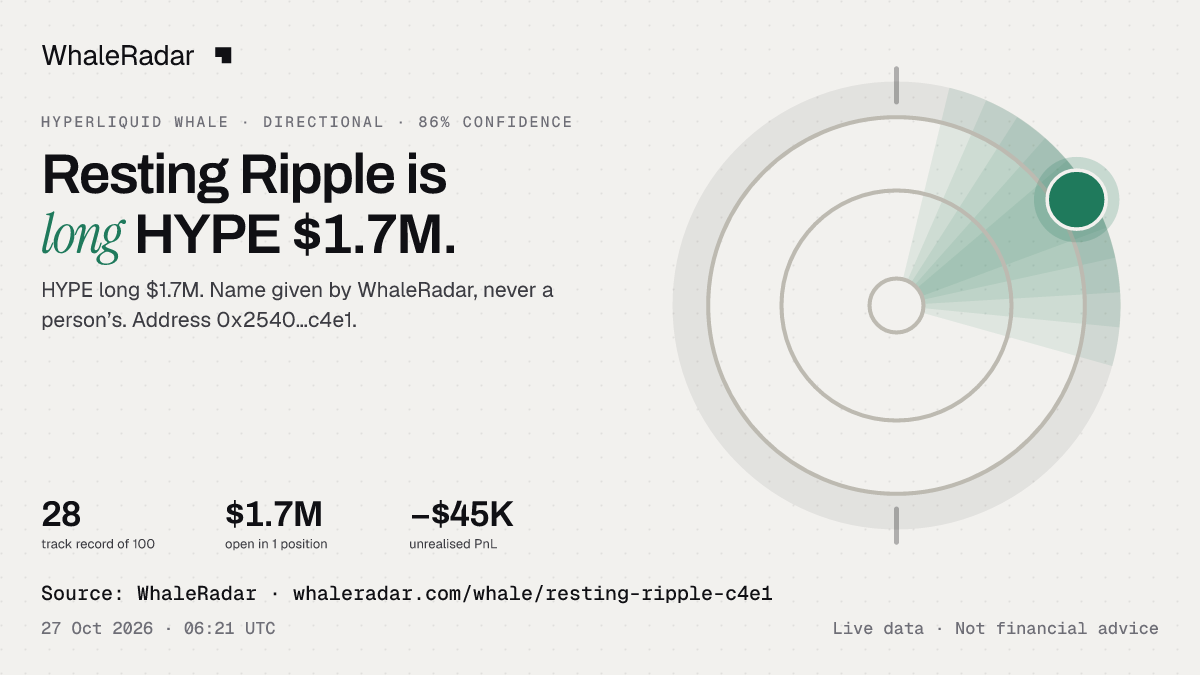 Resting Ripple: 글리프, 트랙 레코드, 가장 큰 포지션, 기사에 바로 쓸 수 있습니다.