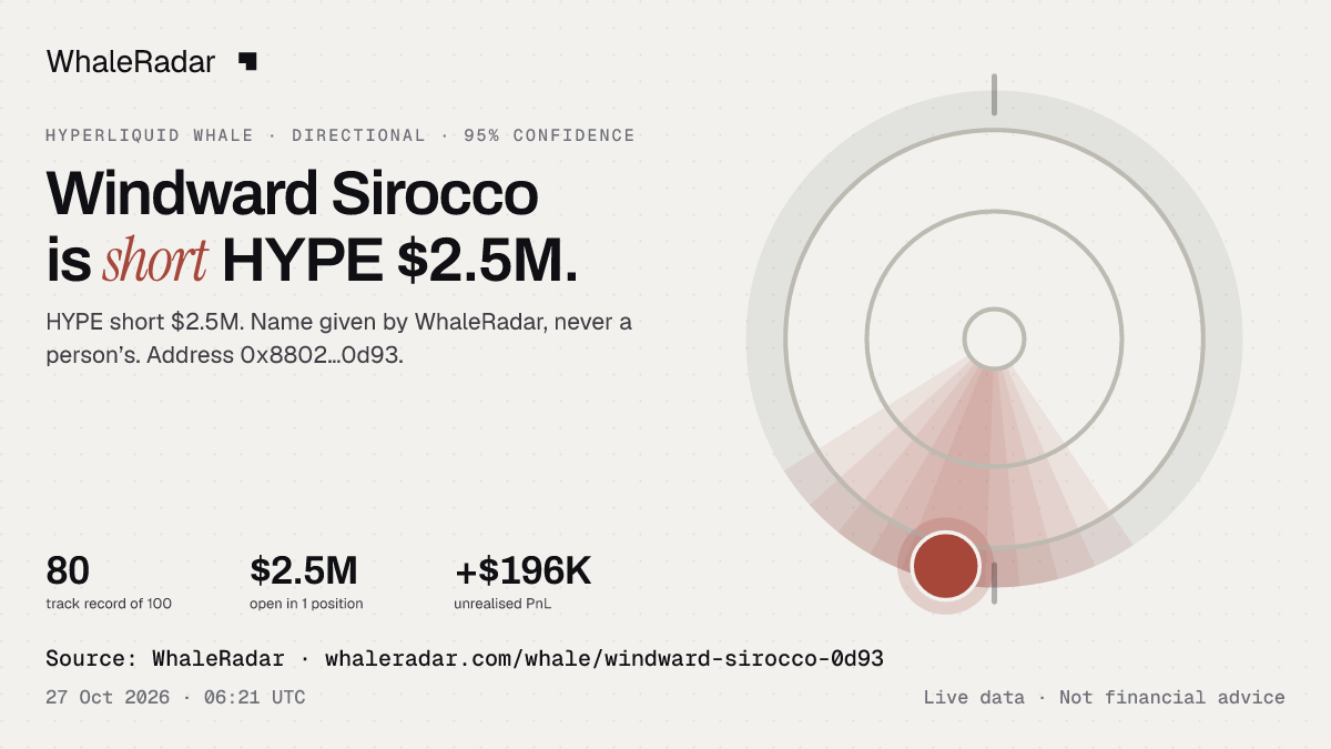 Windward Sirocco: 글리프, 트랙 레코드, 가장 큰 포지션, 기사에 바로 쓸 수 있습니다.