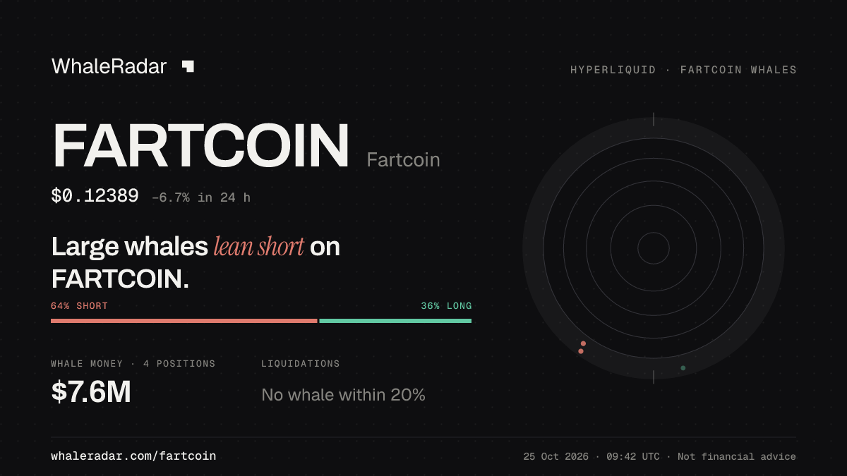 FARTCOIN 分享卡片:大户整体偏空 FARTCOIN。