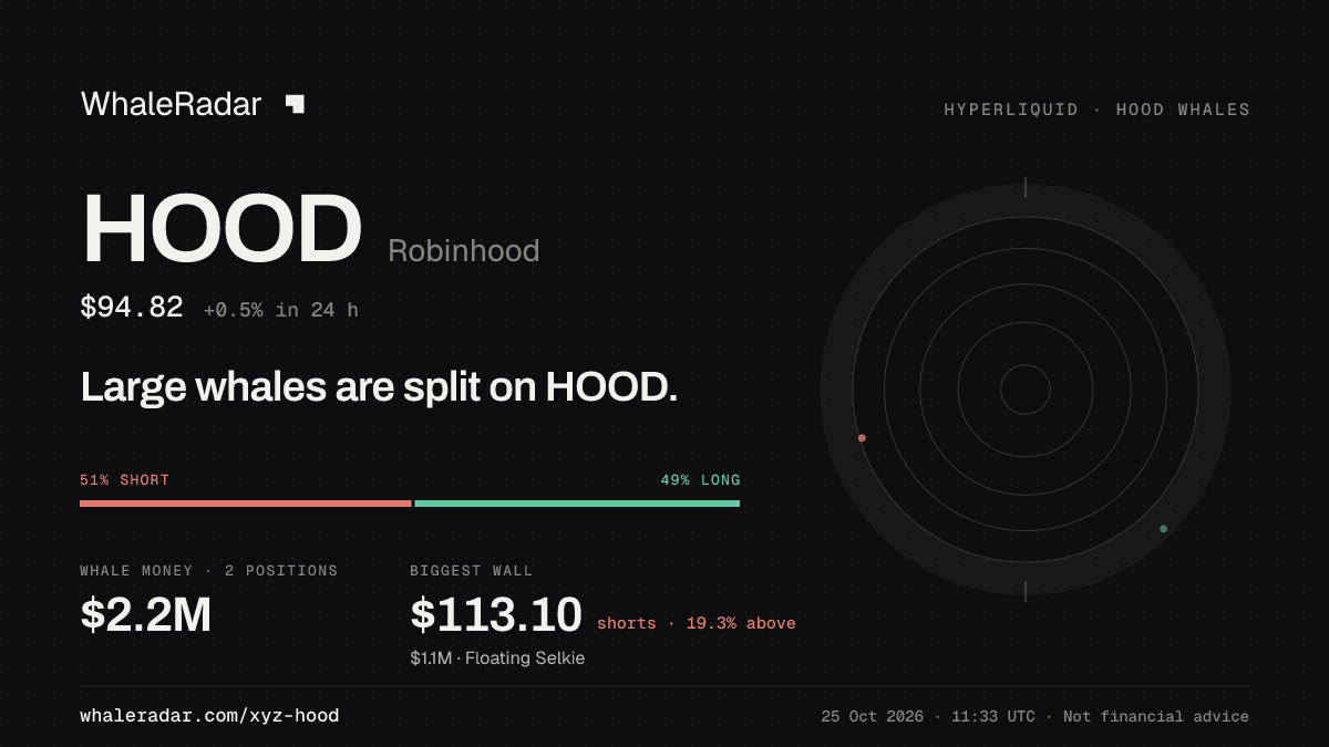HOOD 分享卡片:大户在 HOOD 上多空分歧。