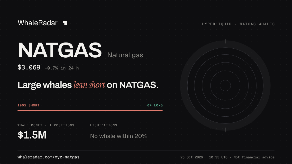 Share card for NATGAS: Large whales lean short on NATGAS.