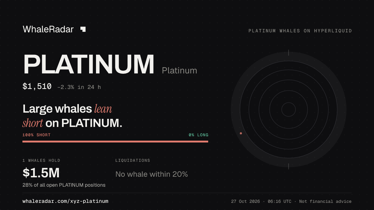 PLATINUM 공유 카드: 대형 고래, PLATINUM 숏 우세.