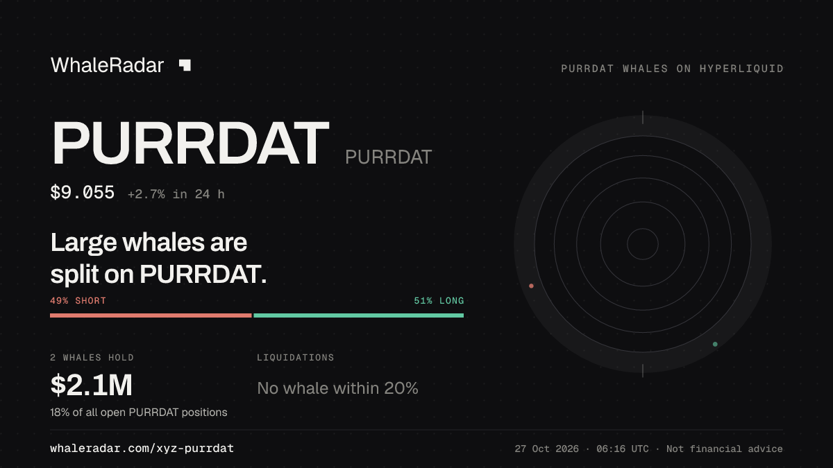 PURRDAT 공유 카드: 대형 고래, PURRDAT 롱·숏 팽팽.
