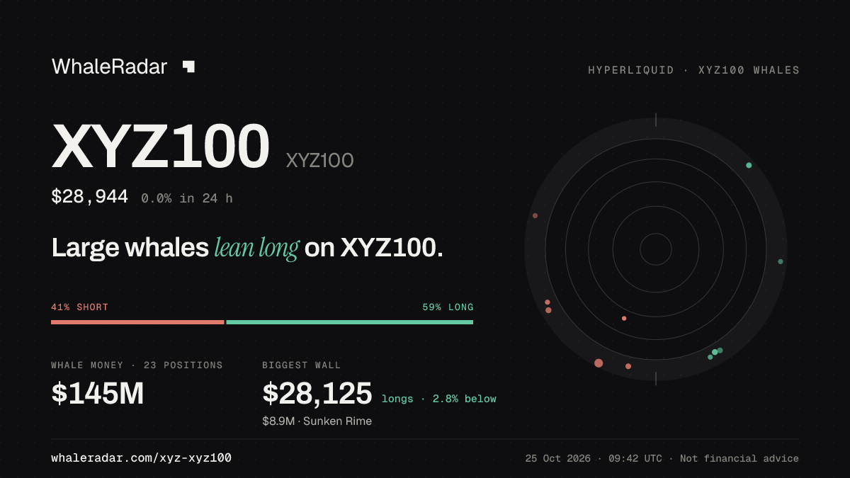 XYZ100 分享卡片:大户整体偏多 XYZ100。