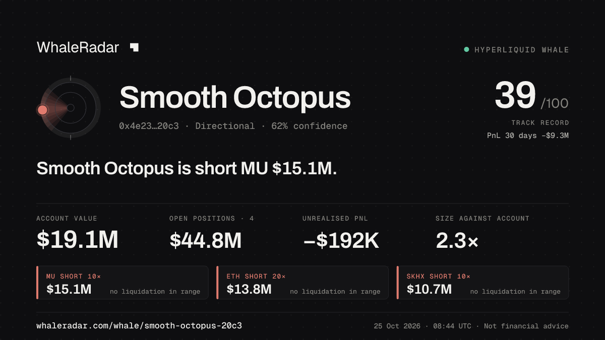 Share card for Smooth Octopus: Smooth Octopus is short MU $15.2M.